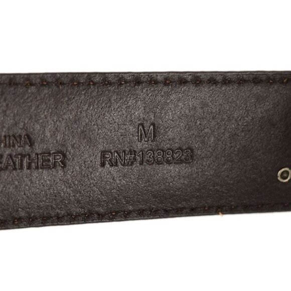 Shyanne Brown Western Embroidered Leather Belt With Silver Floral Buckle Medium - Picture 3 of 4